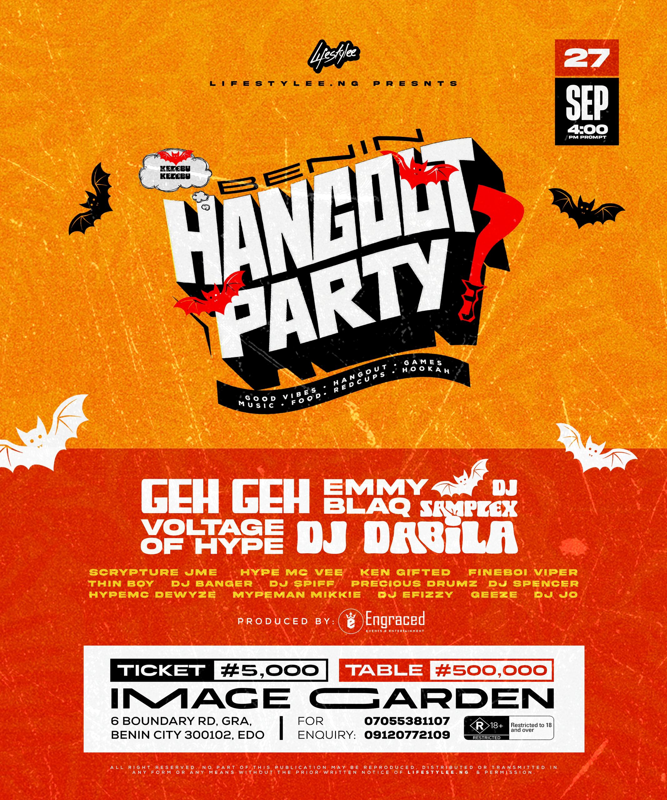 benin hangout party