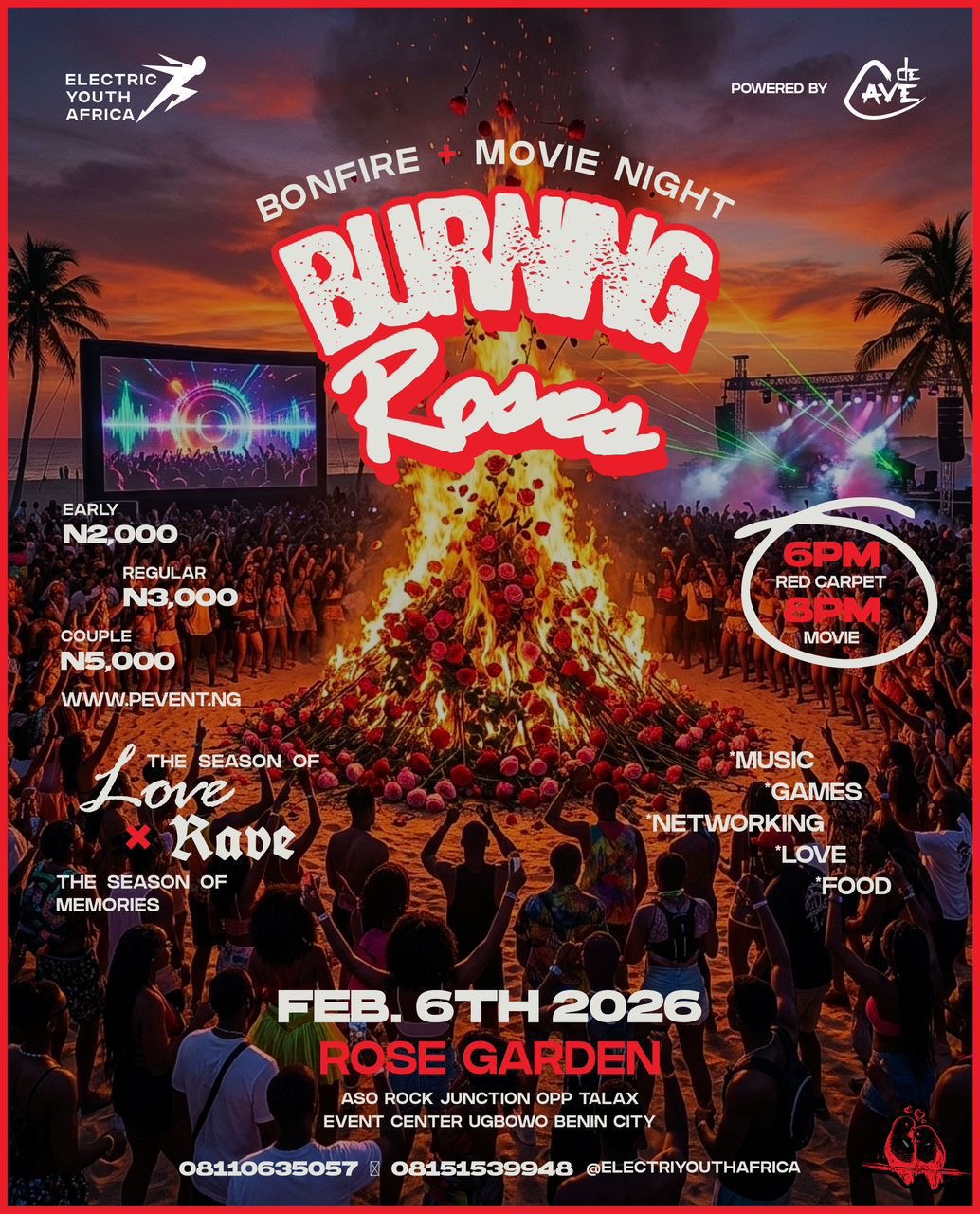 burning roses bonfire